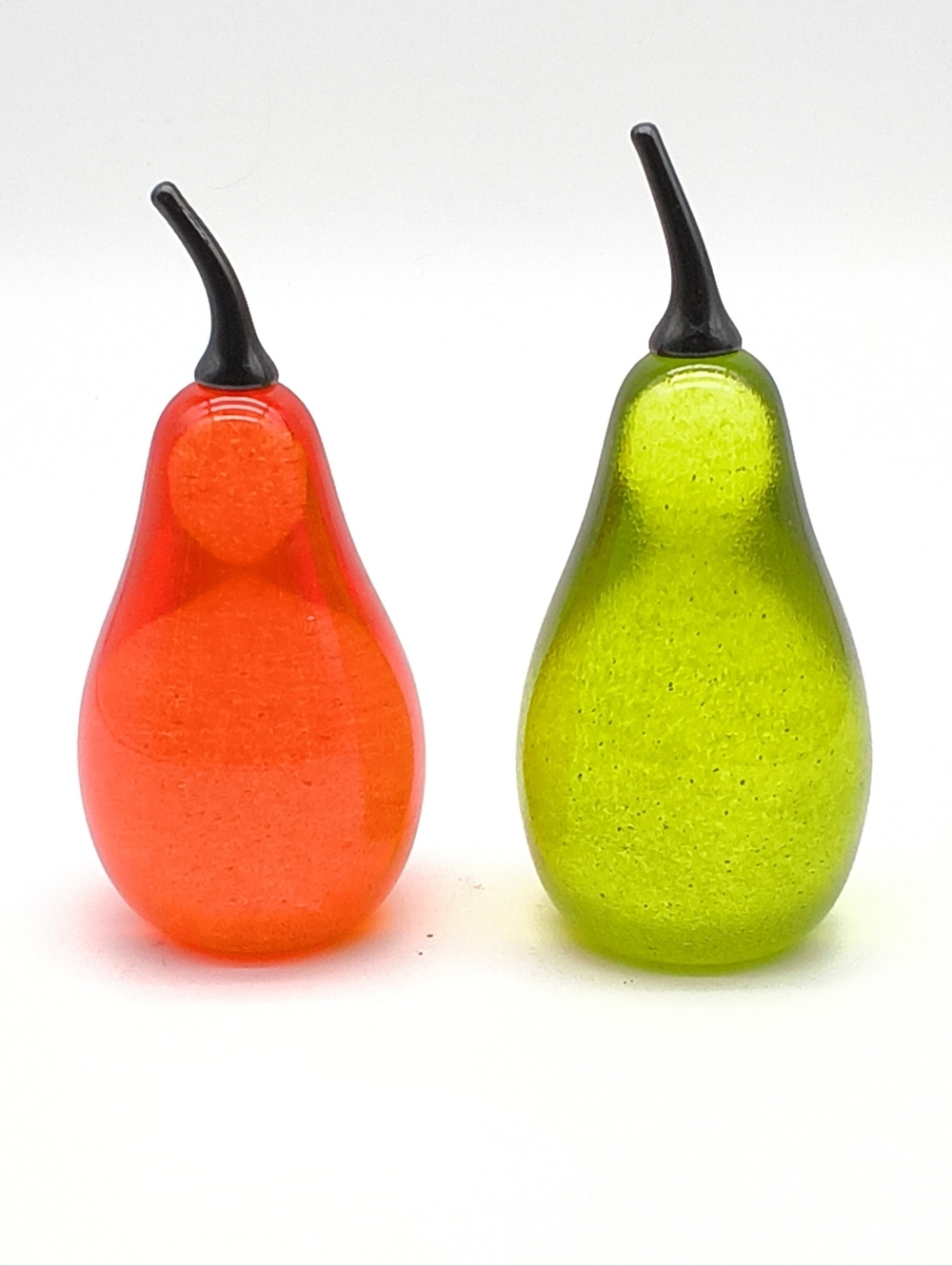 Authentic Mark Armstrong Signed Studio Art Glass Pears Pair